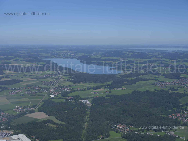 Luftaufnahme Simssee in Rosenheim | Oberbayern, Bayern
