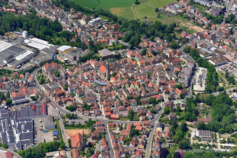 Luftaufnahme Altstadt in Roth | Mittelfranken, Bayern