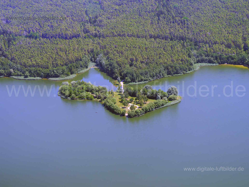 Luftaufnahme Hasenbrucker Insel (Rothsee) in Roth | Mittelfranken, Bayern