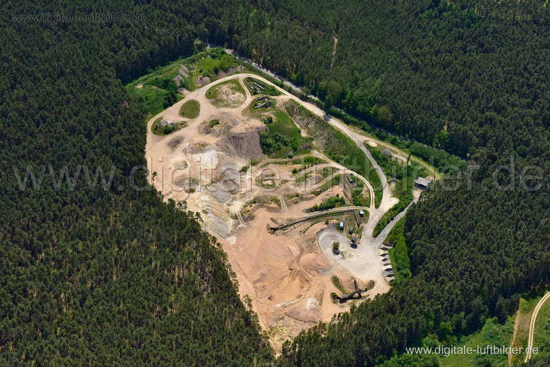 Luftaufnahme Sandgrube in Roth | Mittelfranken, Bayern