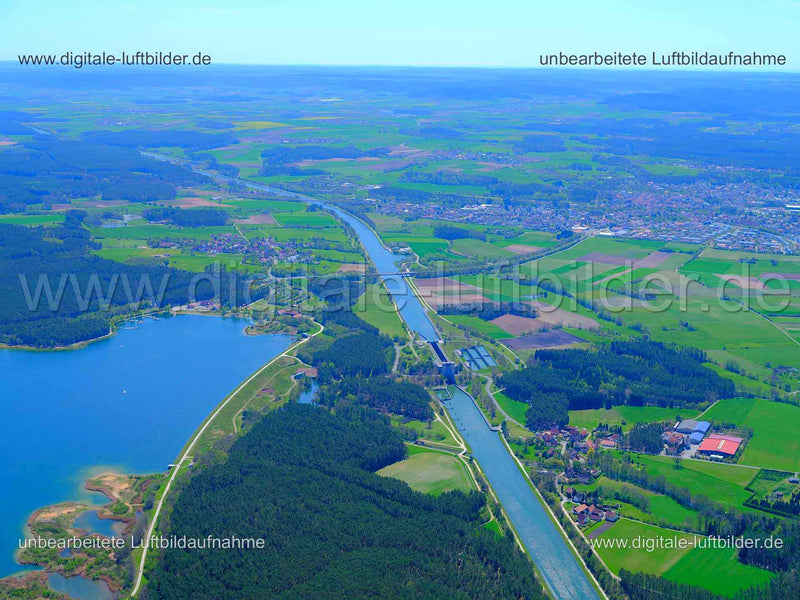Luftaufnahme Schleuse Eckersmühlen in Roth | Mittelfranken, Bayern