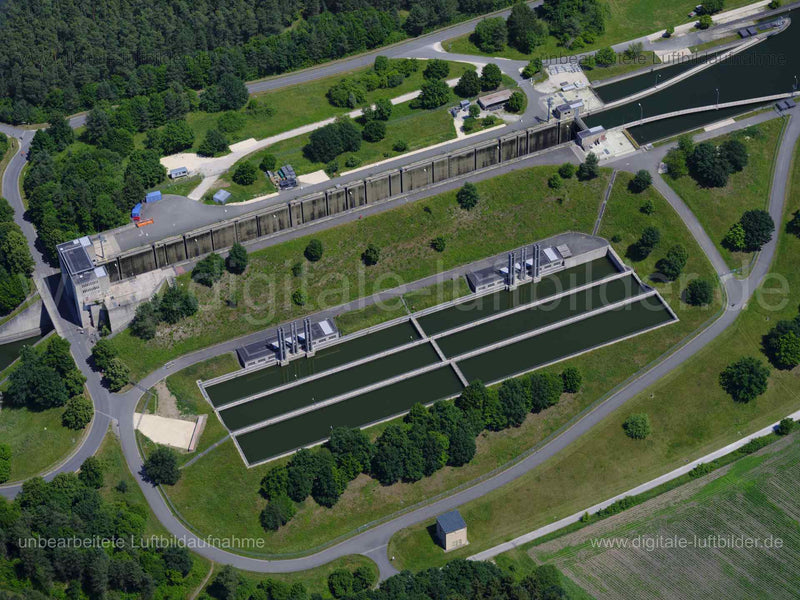 Luftaufnahme Schleuse Eckersmühlen in Roth | Mittelfranken, Bayern
