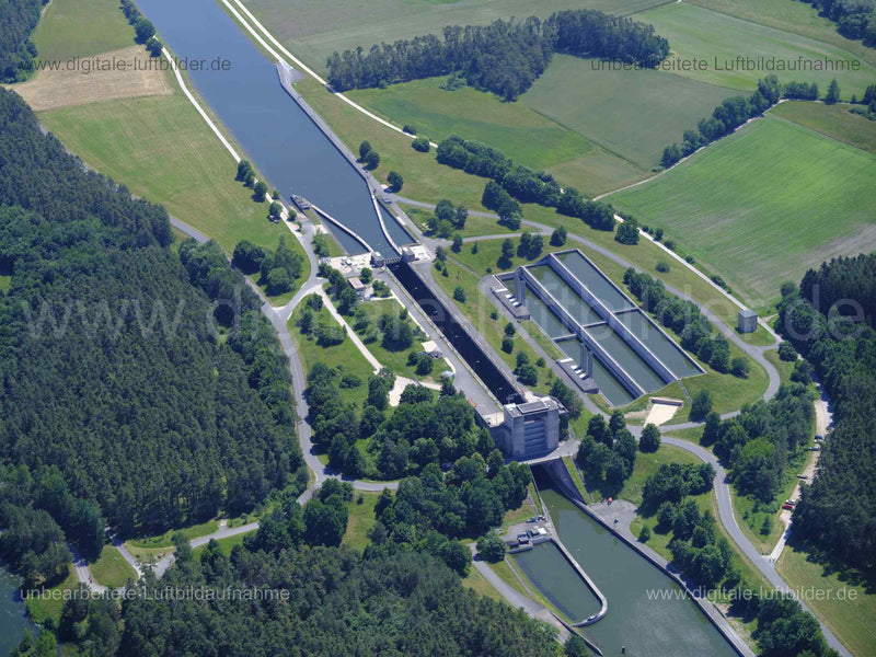 Luftaufnahme Schleuse Eckersmühlen in Roth | Mittelfranken, Bayern