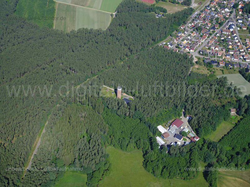 Luftaufnahme Wasserturm bei Eckersmühle in Roth | Mittelfranken, Bayern