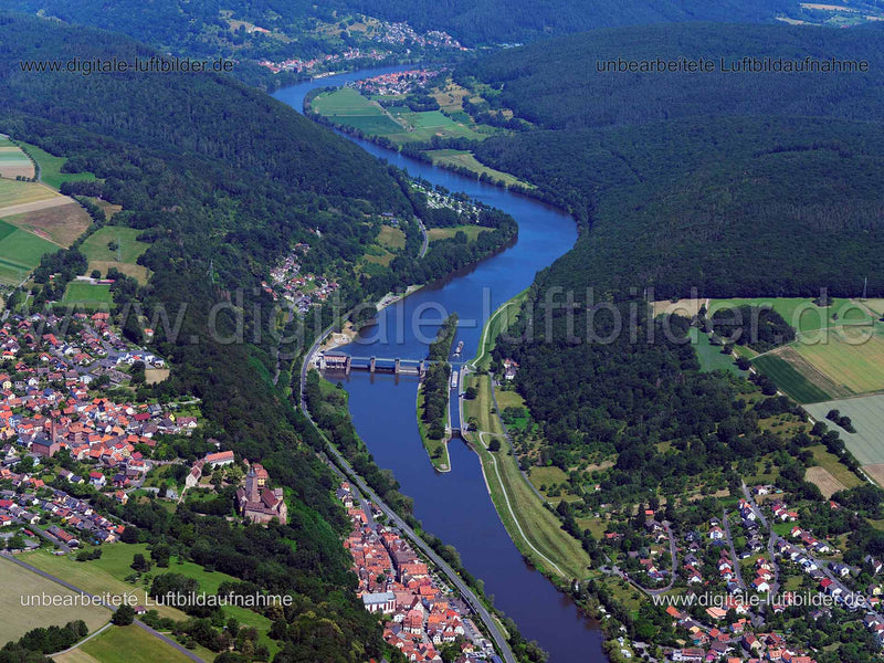 Luftaufnahme Wasserkraftwerk Rothenfels in Rothenfels | Unterfranken, Bayern