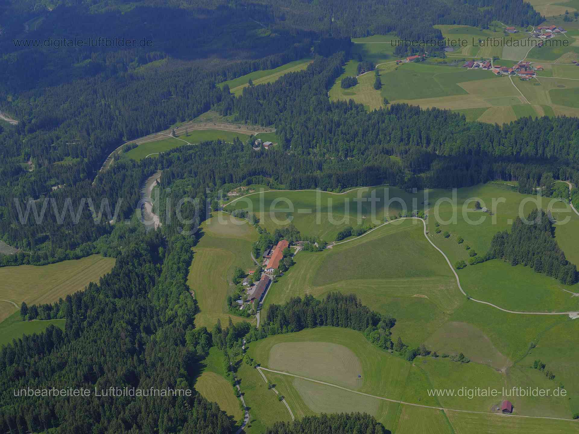 Luftaufnahme Acheleschwaig in Saulgrub | Oberbayern, Bayern