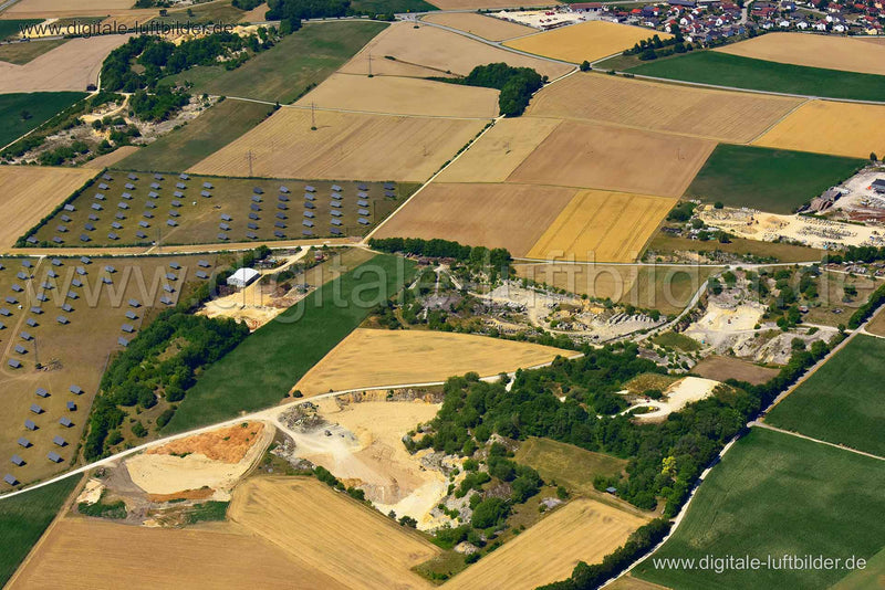 Luftaufnahme Sandgrube in Schernfeld | Oberbayern, Bayern