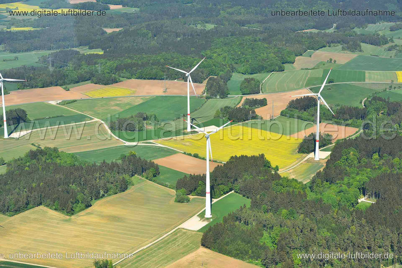 Luftaufnahme Windräder in Scheßlitz | Oberfranken, Bayern