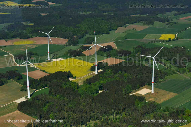 Luftaufnahme Windräder in Scheßlitz | Oberfranken, Bayern