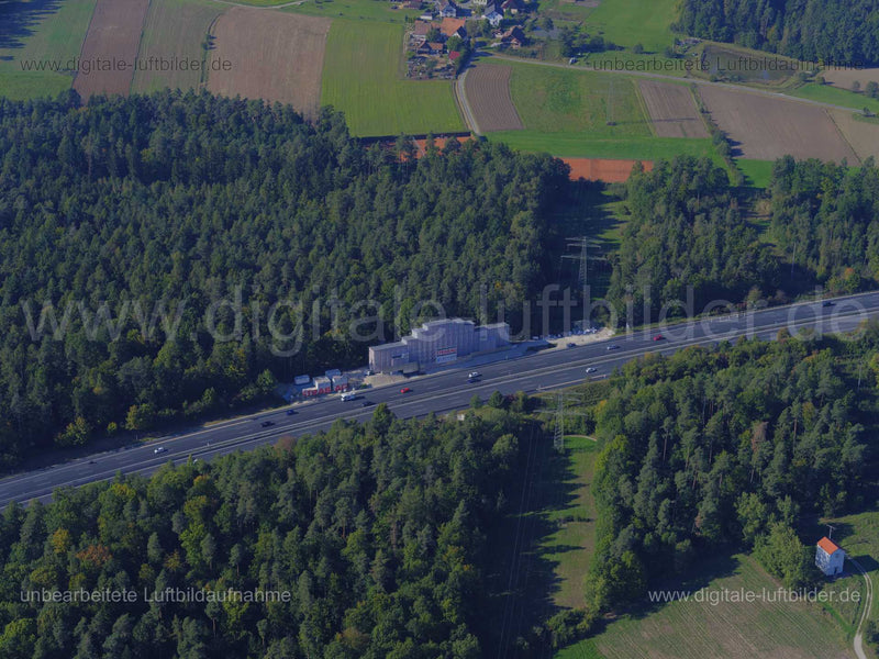 Luftaufnahme Brückenbau Autobahn A9 bei Schnaittach in Schnaittach | Mittelfranken, Bayern