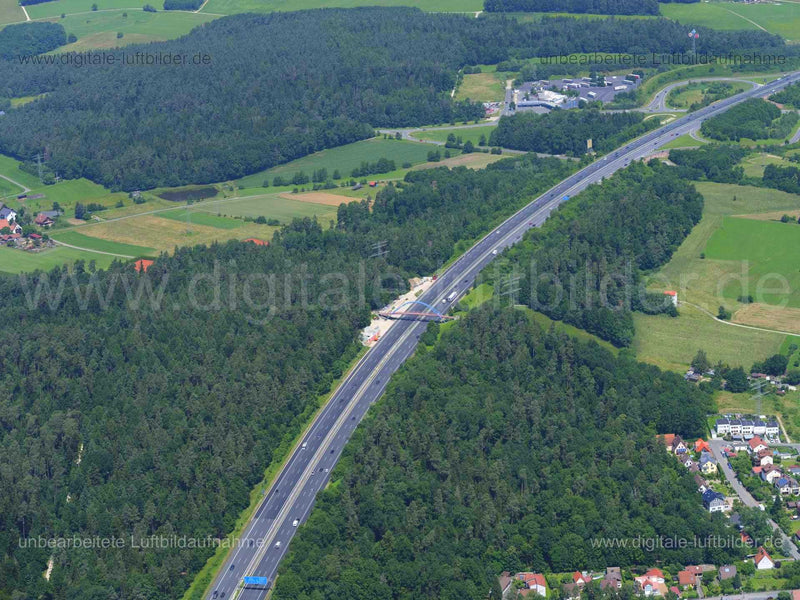 Luftaufnahme Brückenbau bei Schnaittach in Schnaittach | Mittelfranken, Bayern