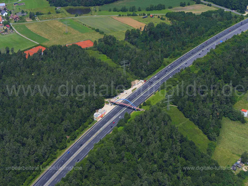 Luftaufnahme Brückenbau bei Schnaittach in Schnaittach | Mittelfranken, Bayern