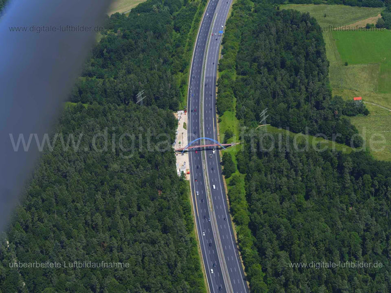 Luftaufnahme Brückenbau bei Schnaittach in Schnaittach | Mittelfranken, Bayern