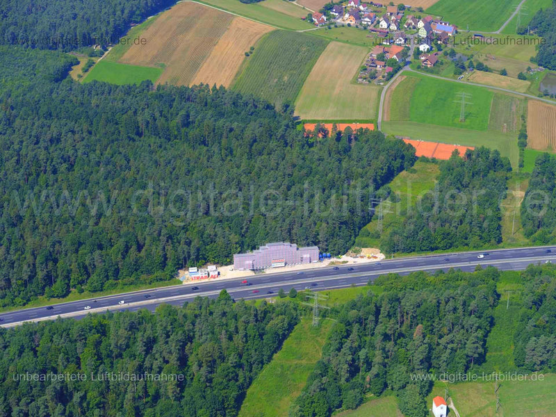Luftaufnahme Brückenbau bei Schnaittach in Schnaittach | Mittelfranken, Bayern