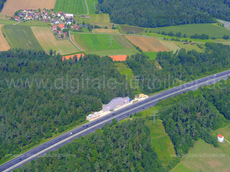 Luftaufnahme Brückenbau bei Schnaittach in Schnaittach | Mittelfranken, Bayern