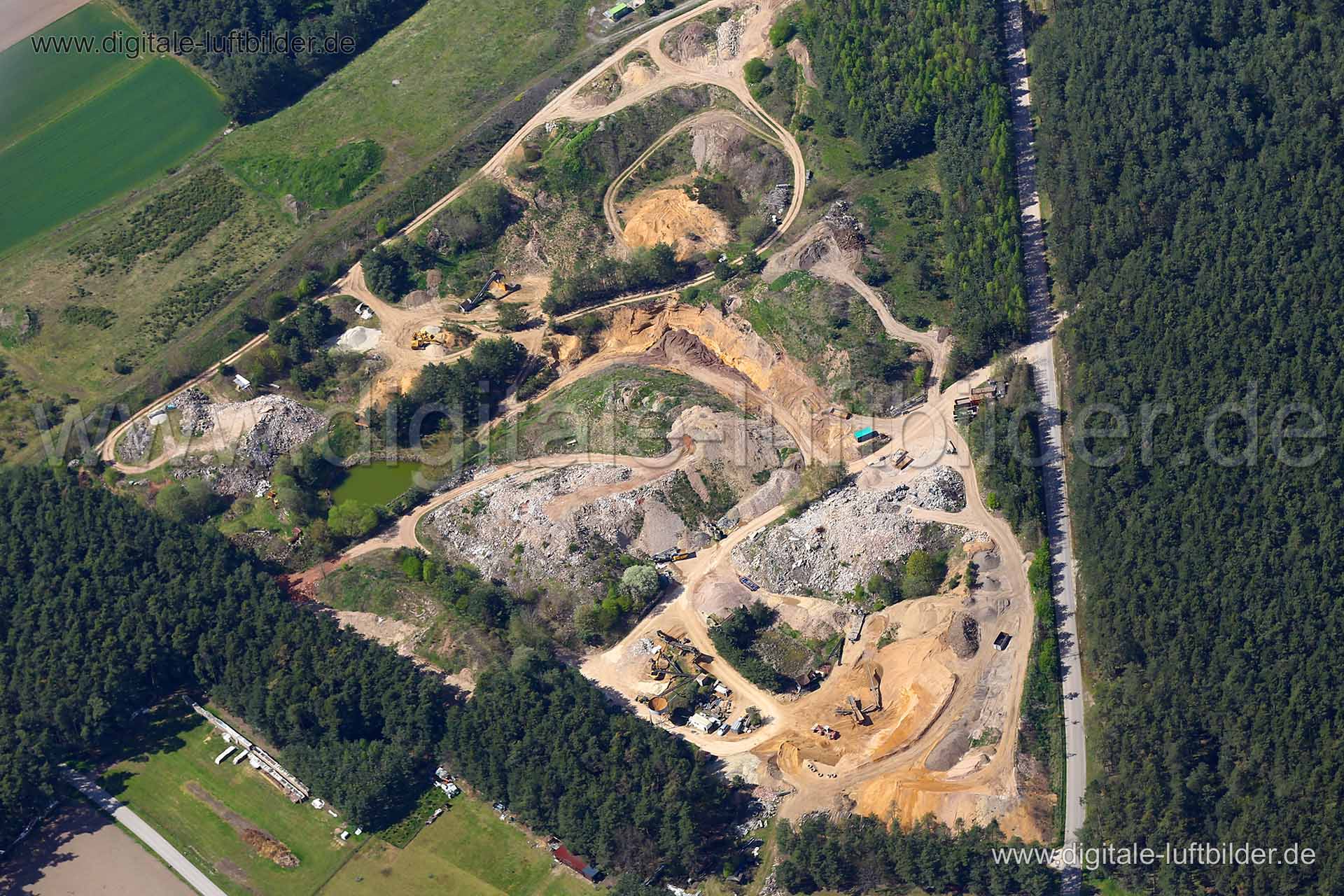 Luftaufnahme Baugrube in Schwabach | Mittelfranken, Bayern