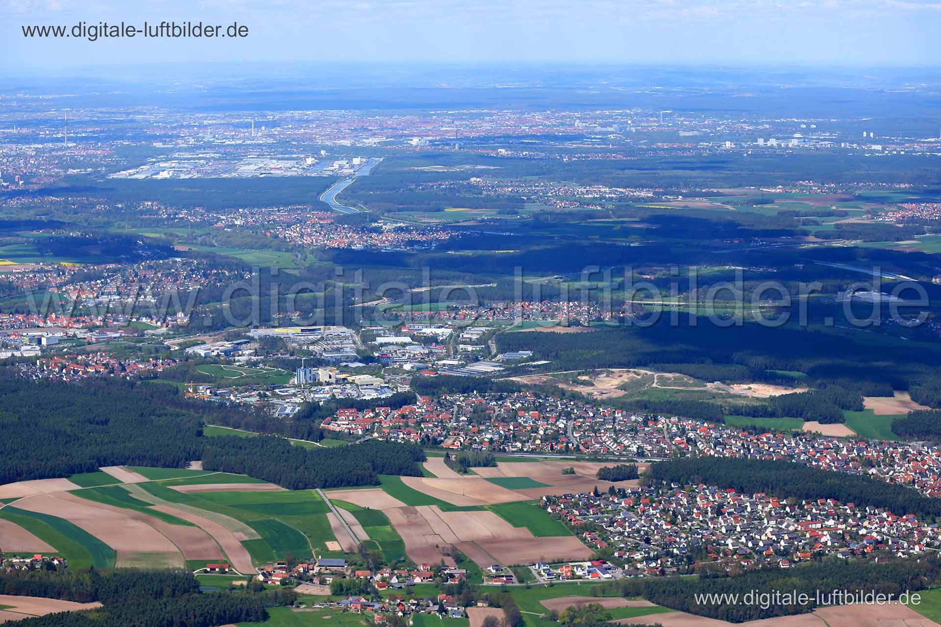 Luftaufnahme Panorama in Schwabach | Mittelfranken, Bayern