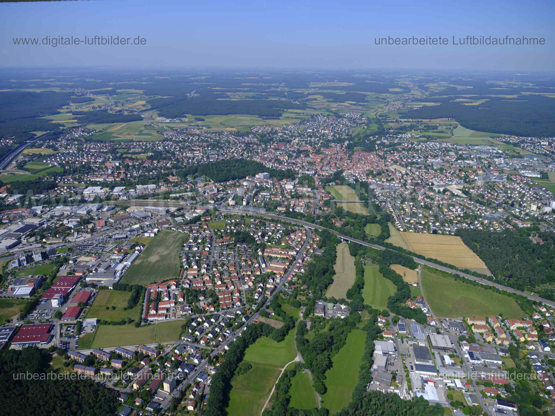 Luftbild Schwabach Panorama