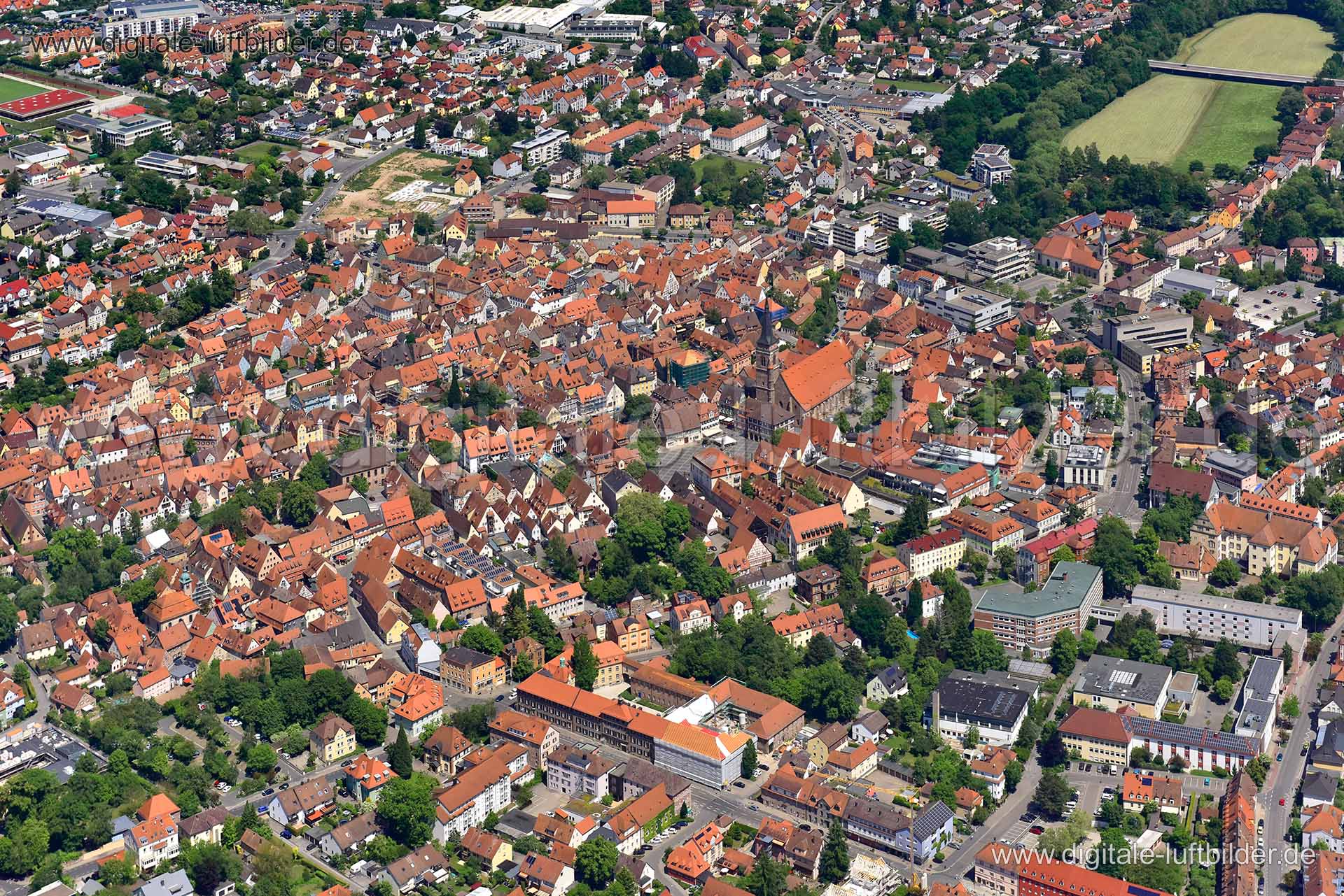 Luftbild Schwabach Altstadt
