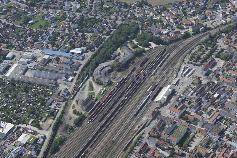 Luftaufnahme Hauptbahnhof Schwandorf in Schwandorf | Oberpfalz, Bayern