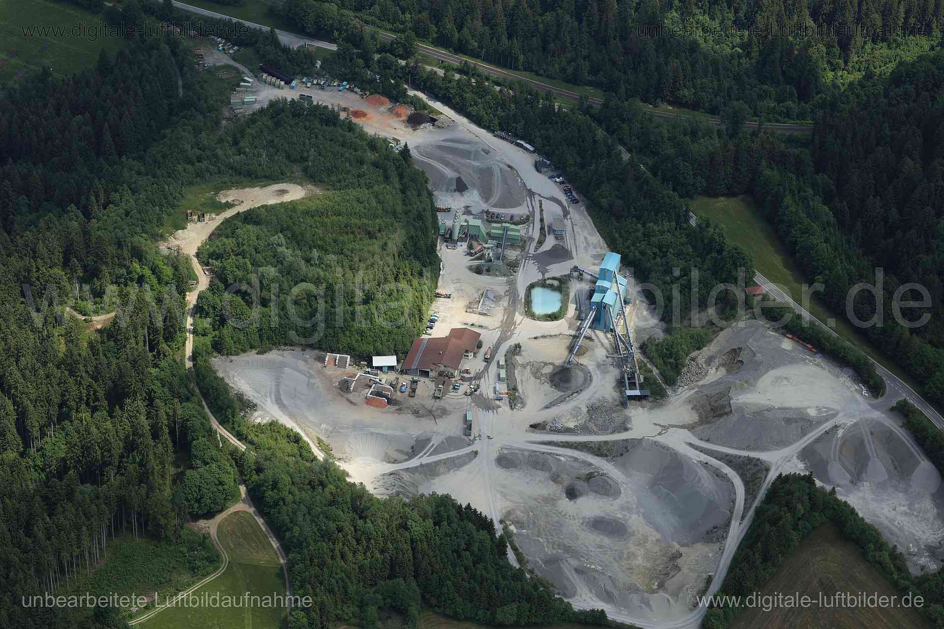 Luftaufnahme Geiger Kies- & Betonwerk in Simmerberg | Schwaben, Bayern
