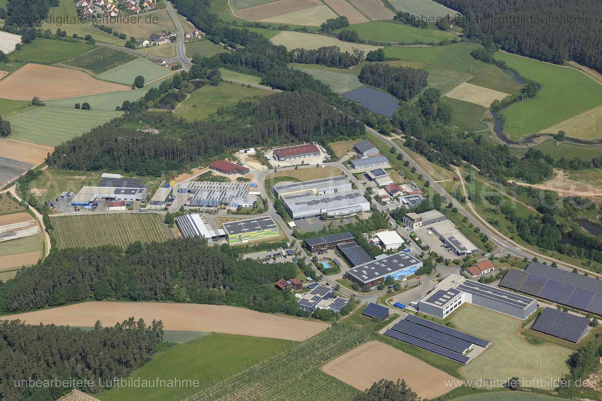 Luftaufnahme Gewerbepark Hügelmühle in Spalt | Mittelfranken, Bayern