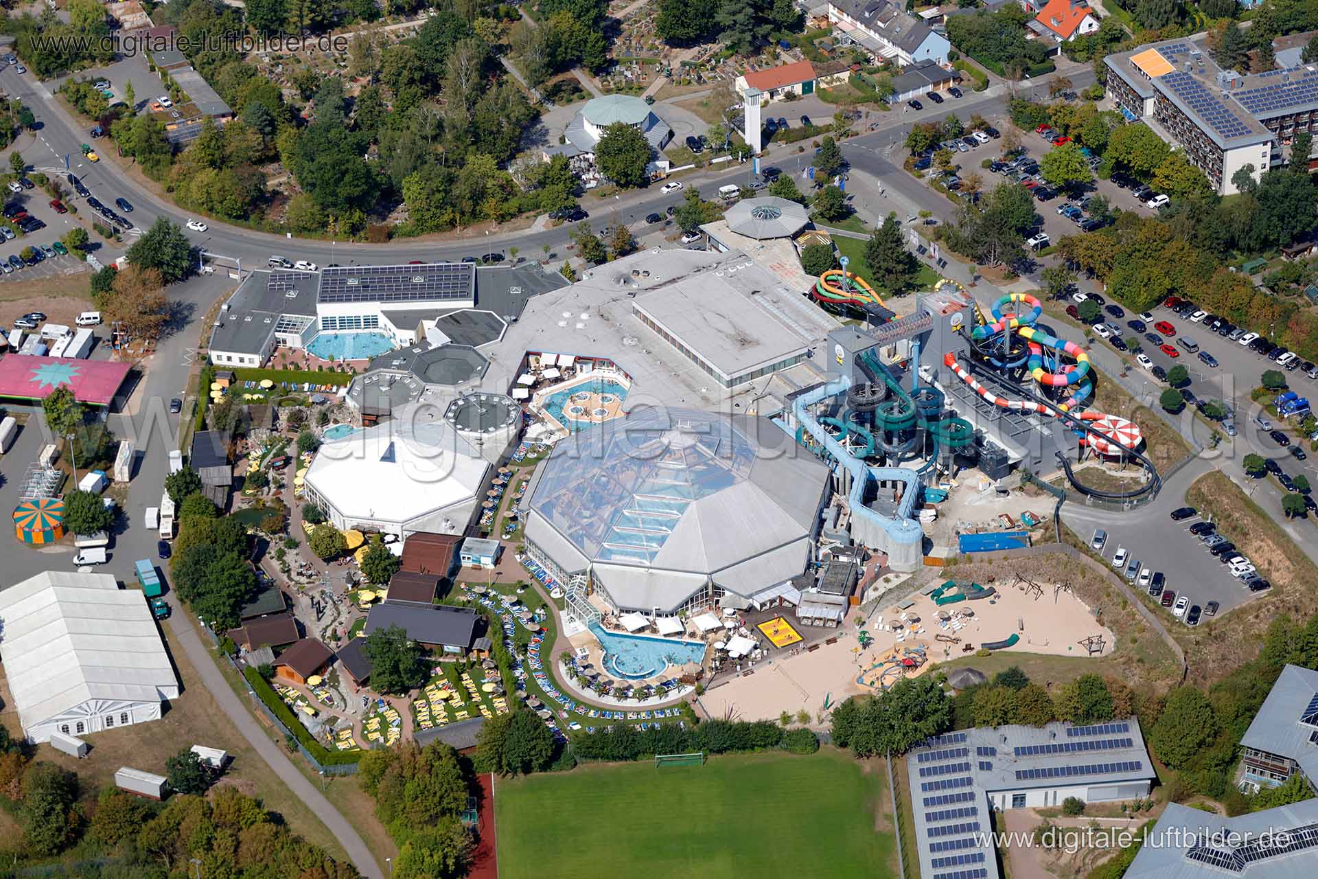 Luftaufnahme Palm Beach Erlebnisbad in Stein | Mittelfranken, Bayern