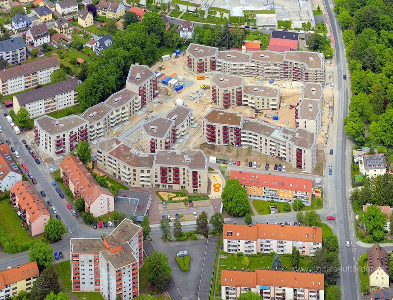 Luftbild - Stein bei Nürnberg, Ort: Stein, Tags: Stein bei Nürnberg, Unterweihersbuch, Krügelpark, Schultheiß, Forum Stein...