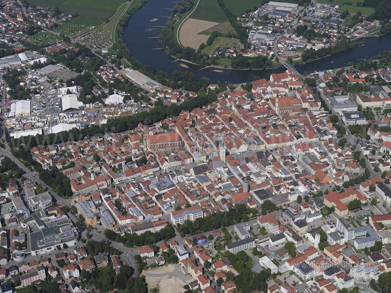Luftaufnahme Altstadt Straubing in Straubing | Niederbayern, Bayern