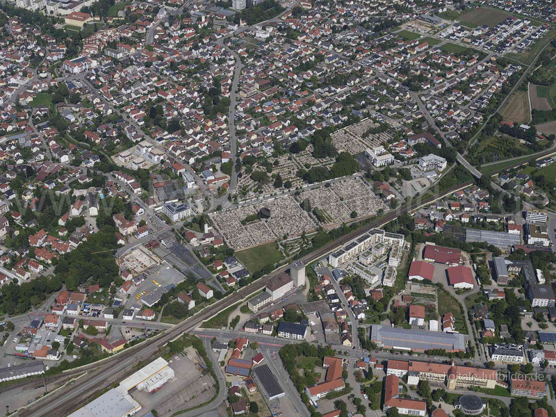 Luftaufnahme Friedhof Straubing in Straubing | Niederbayern, Bayern