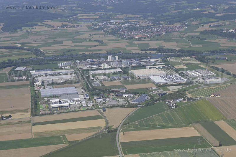 Luftaufnahme Industriepark Straubing Sand in Straubing | Niederbayern, Bayern