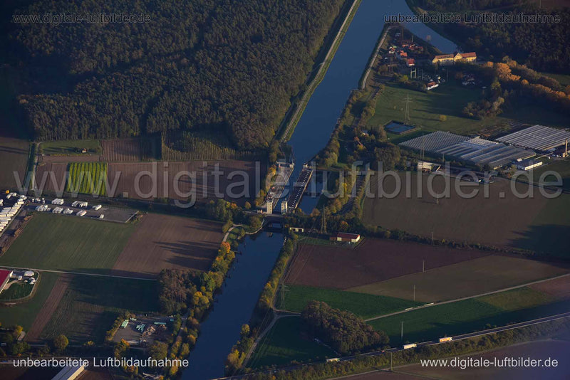 Luftaufnahme Schleuse Strullendorf in Strullendorf | Oberfranken, Bayern