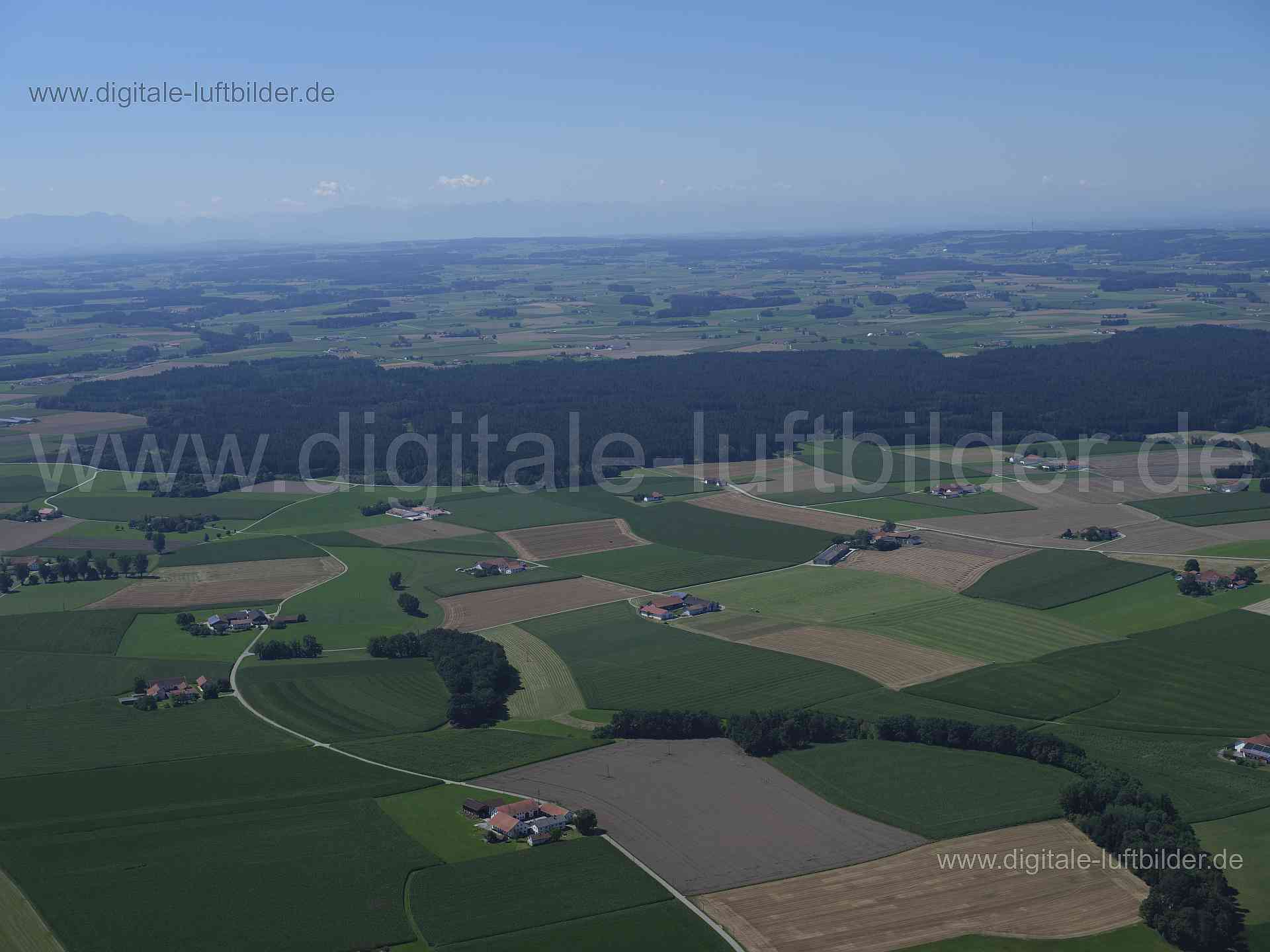 Luftaufnahme Emertsham in Tacherting | Oberbayern, Bayern