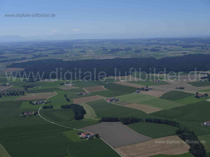 Luftaufnahme Emertsham in Tacherting | Oberbayern, Bayern