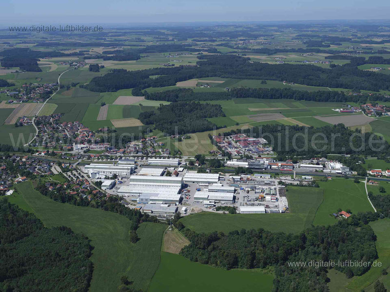 Luftaufnahme Linde Werk in Lengloh in Tacherting | Oberbayern, Bayern