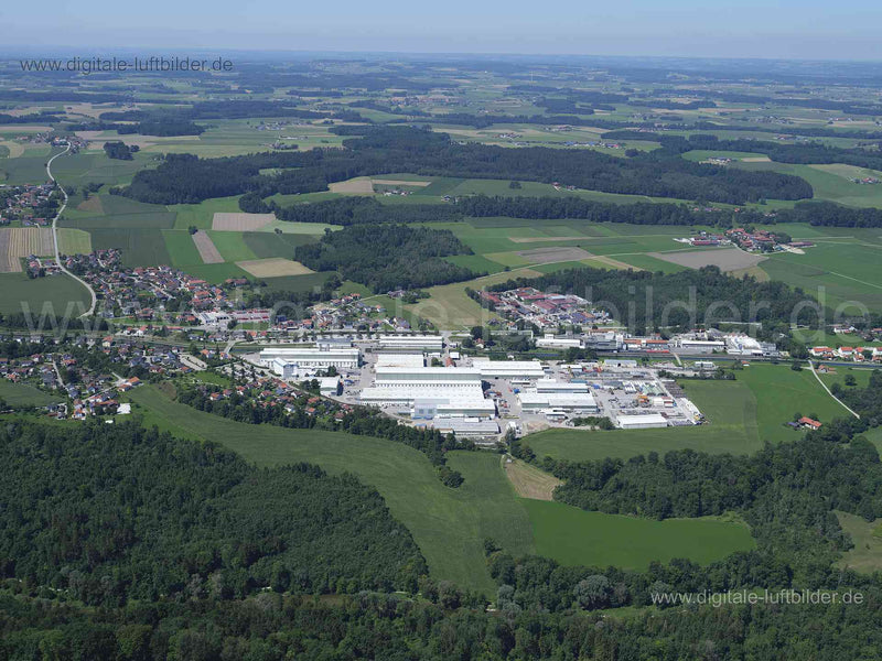 Luftaufnahme Linde Werk in Lengloh in Tacherting | Oberbayern, Bayern