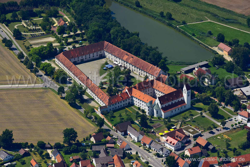 Luftaufnahme Kloster Thierhaupten in Thierhaupten | Schwaben, Bayern