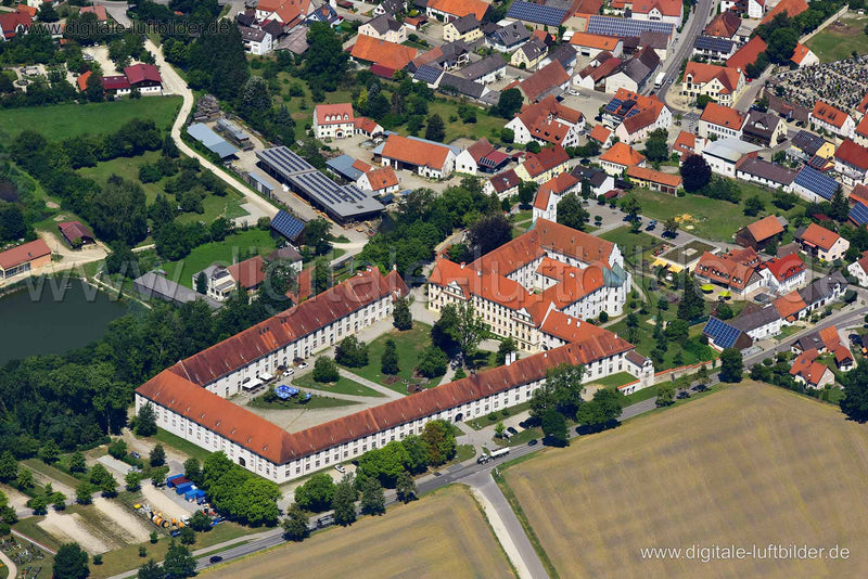 Luftaufnahme Kloster Thierhaupten in Thierhaupten | Schwaben, Bayern