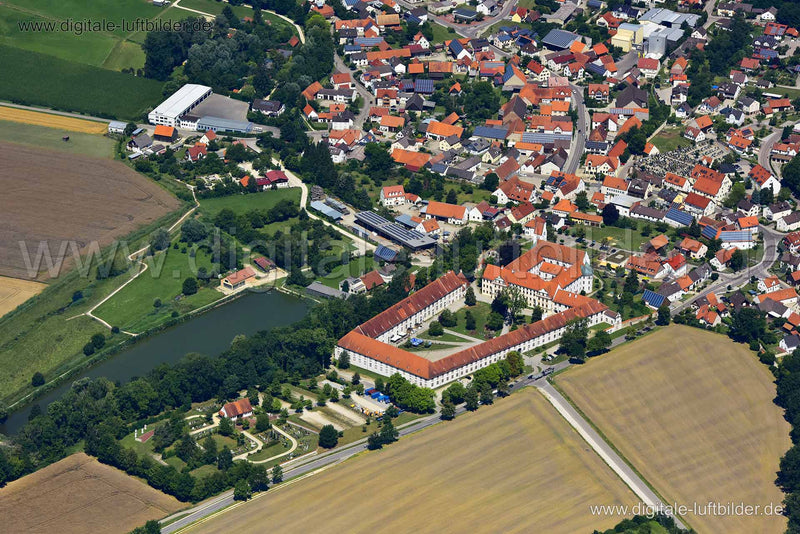 Luftaufnahme Kloster Thierhaupten in Thierhaupten | Schwaben, Bayern