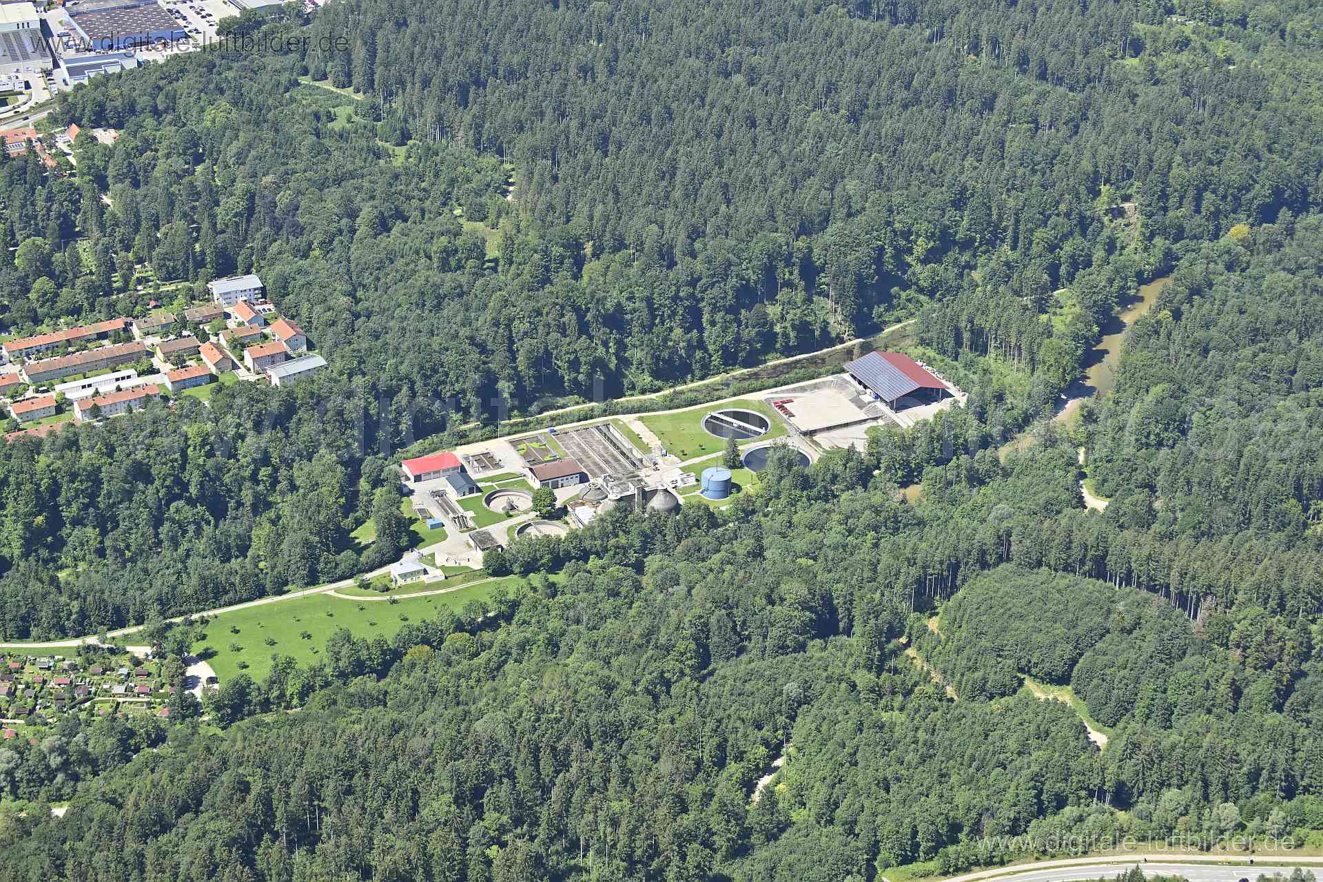 Luftaufnahme Klärwerk Traunstein in Traunstein | Oberbayern, Bayern