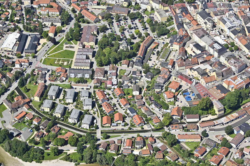Luftaufnahme Stadtplatz Traunstein in Traunstein | Oberbayern, Bayern