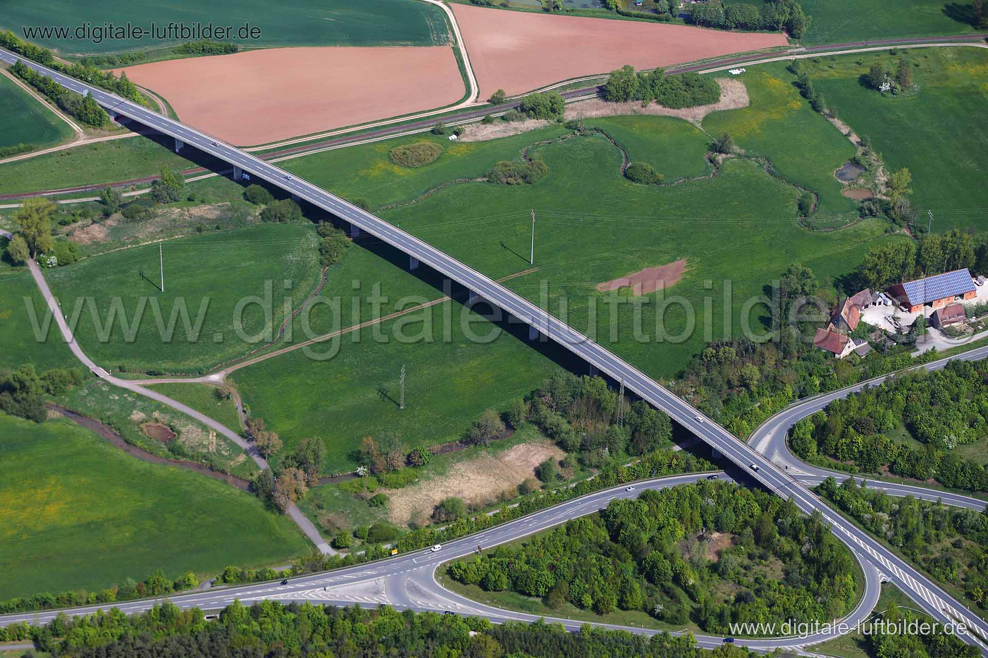 Luftaufnahme Brücke in unbekannt | Mittelfranken, Bayern