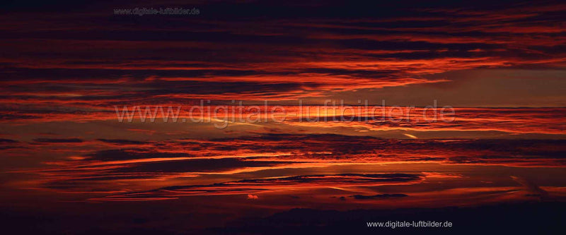 Luftaufnahme Sonnenuntergang in unbekannt | Oberbayern, Bayern