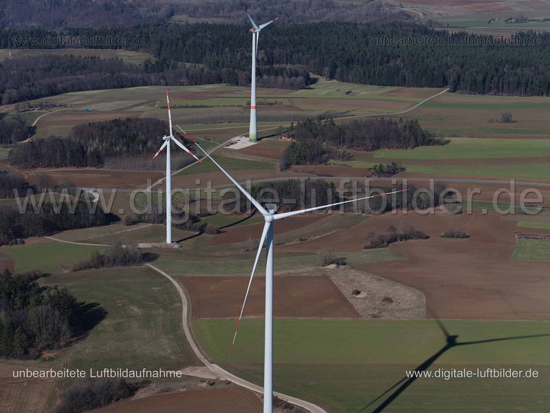Luftaufnahme Windräder in unbekannt | Mittelfranken, Bayern