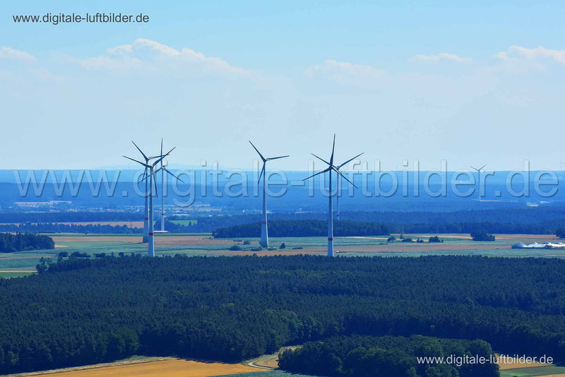 Luftaufnahme Windräder in unbekannt | Oberfranken, Bayern