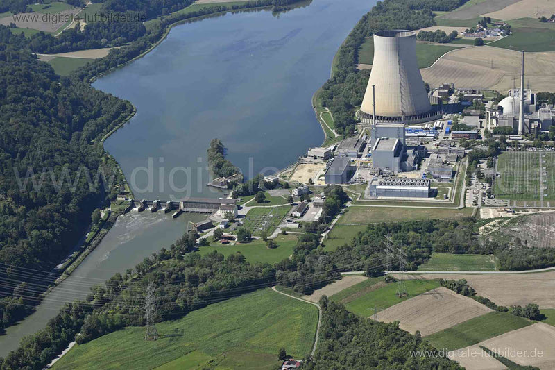Luftaufnahme Kernkraftwerk Isar in Unterahrain | Niederbayern, Bayern