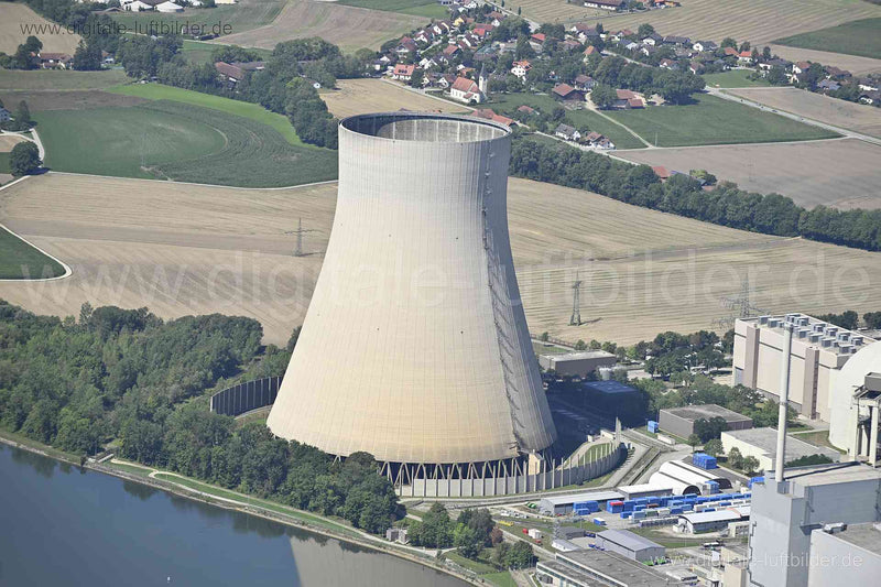 Luftaufnahme Kernkraftwerk Isar in Unterahrain | Niederbayern, Bayern