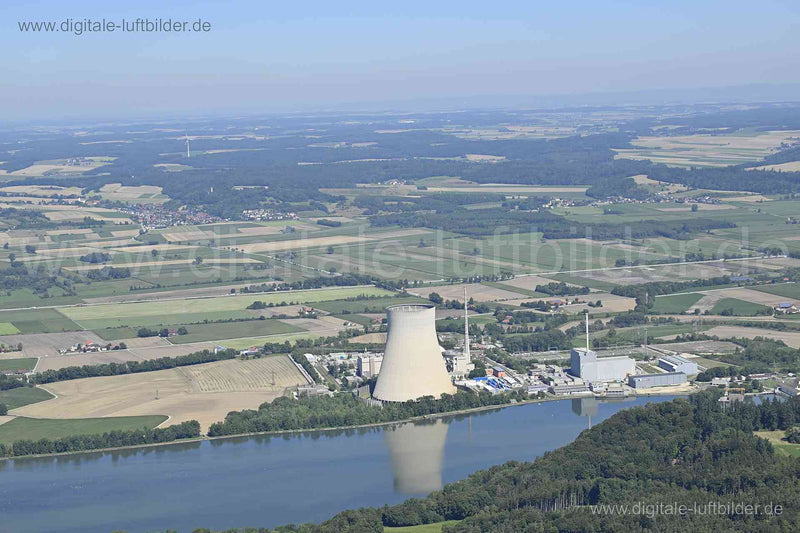 Luftaufnahme Kernkraftwerk Isar in Unterahrain | Niederbayern, Bayern