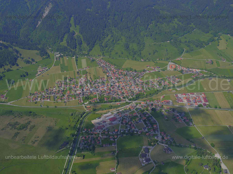 Luftaufnahme Unterammergau in Unterammergau | Oberbayern, Bayern