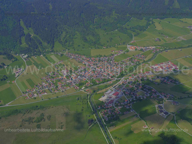 Luftaufnahme Unterammergau in Unterammergau | Oberbayern, Bayern